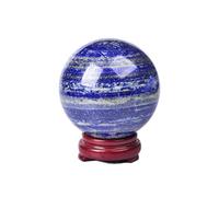 JIC Gem Natural Lapis Lazuli Crystal Sphere Blue Healing Gemstone,8-9cm