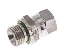 JIC Reducing Nipple UNF 3/4''-16 (Dash Size 8) Female x G1/2'' Male Adjustable Stainless Steel 275bar (3863.75psi)