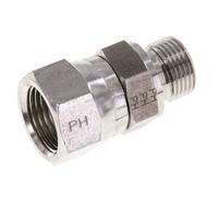 JIC Reducing Nipple UNF 3/4''-16 (Dash Size 8) Female x G3/8'' Male Adjustable Stainless Steel 275bar (3863.75psi)