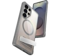 JIC Strong Magnetic & Stand for Samsung Galaxy S25 Ultra Case - [Never Yellowing] - [Built-in Magnets for Magsafe Accessories] - [Built-in Adjustable Kickstand] - Gray
