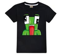 Jicahond Kids YouTube Gamer Summer Top Tee T-Shirt Boys Girls Shorts Sleeve Jumpers (Black,9-10Y,9 Years,10 Years)