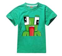 Jicahond Kids YouTube Gamer Summer Top Tee T-Shirt Boys Girls Shorts Sleeve Jumpers (Green,12-13Y,12 Years,13 Years)