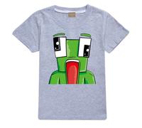 Jicahond Kids YouTube Gamer Summer Top Tee T-Shirt Boys Girls Shorts Sleeve Jumpers (Grey,7-8Y,7 Years,8 Years)