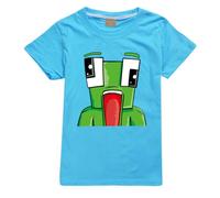 Jicahond Kids YouTube Gamer Summer Top Tee T-Shirt Boys Girls Shorts Sleeve Jumpers (Light Blue,7-8Y,7 Years,8 Years)