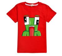 Jicahond Kids YouTube Gamer Summer Top Tee T-Shirt Boys Girls Shorts Sleeve Jumpers (Red,11-12Y,11 Years,12 Years)