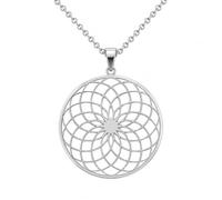 JICF Designs Torus Vortex Necklace for Men & Women, Sacred Geometry Pendant, Premium Stainless Steel Symbolic Jewelry, 40mm Round Pendant with 18 Inch Chain, Meaningful Gift for Meditation