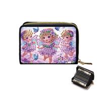 JICFDAO Diamond Painting Accordion Card Case 8 x 11 cm Diamond Painting Coin Bag Credit Card Holder Purse Small Purse Coin Purses for Credit Cards ID Coins Angel Fairy Elf