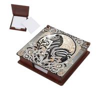 JICFDAO Diamond Painting Note Box with 160 Sheets DIY Cube Note Box Diamond Painting Notes Box Sticky Notes Dispenser Made of Wood Crystal Art Kit for Office Workplace Home Gifts Zebra