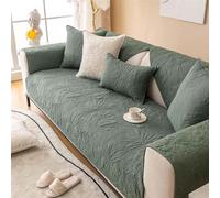 JIcloun Cotton Sofa Slipcovers 1/2/3/4 Seater, Non Slip Sofa Cover for All-Seasons with Non-Slip Silicone Particles, Corner Sofa Cover Furniture Protector Couch Cover,dark green,70 * 70cm