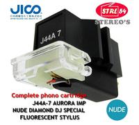 JICO J44A7 Aurora Improved SHURE M44-7 phono cartridge Dj Nude Diamond UV Stylus