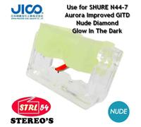 Jico N-44-7 / Aurora Imp Nude Ae10126 Shure M44-7 Nude Diamond GITD DJ Stylus