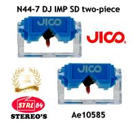 JICO SHURE N44-7 DJ IMP SD Two-Piece AE10585 Special Disco Stylus Pair (X 2)
