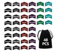 Jicoyin 48 Pieces Magic Gathering Counters Tokens Antique Metal Buff MTG Keyword Counters Set Double Sided Compatible with MTG with Velvet Drawstring Pouch