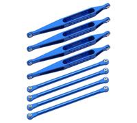 JicSuXi Aluminum Link Assembly Rigid Truck Links with Articulation Point Balls Anodized Linkage for RC Hobbyists, Rough-Terrain, Blue