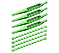 JicSuXi Aluminum Link Assembly Rigid Truck Links with Articulation Point Balls Anodized Linkage for RC Hobbyists, Rough-Terrain, Green
