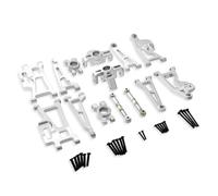 JicSuXi Metal Rear Hubs Easy to Install Fit RC -Resistant Metal Steering Linkage Rod, Silver