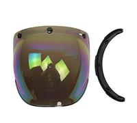 JicSuXi Open Face Visor Motorcycle Bubble Visor PC Lens, Colorful, 22.5 x 20cm
