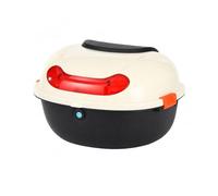 JicSuXi Round Rear Storage Box with Backrest Spacious for Electric Cycle Commuters, Commuting, Rainy-Adventure, Cheese Blk Non