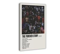 JID The Forever Story 2022 Music Album Cover Autograph Poster Canvas Poster Wall Art Decor Print Picture Paintings for Living Room Bedroom Decoration Frame-style 12x18inch(30x45cm)