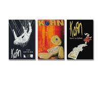Jidadio 3 PCS Korn Poster Music Rock Band Vintage Wall Art Canvas Posters Room Decorative Aesthetic Print Decor 08x12inch(20x30cm)-3pcs Style-1