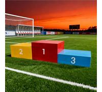 Jidanmian 3 Pcs Stackable Winners Podium Wood First Second Third Place Waterproof Winners Sports Podium Stand Track and Field, for Gymnastics and Water Sports, Indoor/Outdoor Ball Competitions(1.65m)