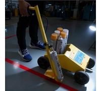 Jidanmian Parking Lot Striping Machine, Striping Machine Walk-behind Paint Applicator, Large Capacity Strip Line Marking Cart Inverted for Fast Accurate Marking Sports Field Road, Yellow