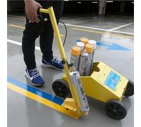 Jidanmian Striping Line Marking Machine, Large Capacity Striping Line Marking Machine Inverted, Parking Lot Striping Floor Line Applicator for Fast Accurate Sports Field Road, Yellow