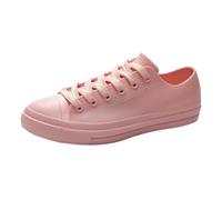 jiddhf Women’S Plain-Color Skate Shoes Lightweight Casual Rain Boots Pink