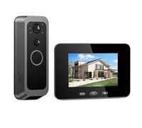 JIDKEINNH Digital Peephole Doorbell Eye Viewer PIR Motion Detection Wireless/Wifi Video Doorbell Two Way Talk Intercom Ring Bell Camera(Wifi doorbell 64G)