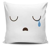 Jidmerrnm Funny Faces (Sad Face) Funny Novelty Gift Throw Pillowcase Cushion Cover