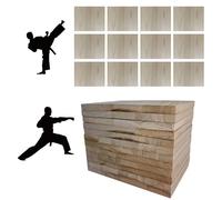 JIDOFUE Pack of 12 9 mm Taekwondo Karate Breaking Boards, Thick Wooden Board for Martial Arts, ATA Taekwondo Disposable Breaking Boards for Practice and Demonstration for Adults
