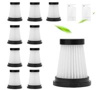 JidRMC Vacuum Cleaner Filter, Pack of 12 HEPA Filter Set, Compatible with Genius Invictus One 1.0 X7 2.0, Washable, Easy to Install and Clean, Includes 10 Filters and 2 Cleaning Brushes