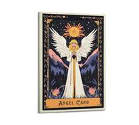 JIDUHON Angel with Star And Large Wings in Mountain in Hand - Drawn Style Poster Modern Wall Art Canvas Aesthetic Decoration Painting 20x30inch(50x75cm) Frame-style