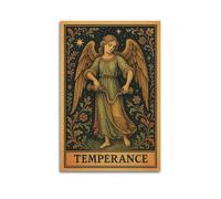 JIDUHON Angel with Utensil And Patterned Wings in Retro Style Poster Modern Wall Art Canvas Aesthetic Decoration Painting 08x12inch(20x30cm) Unframe-style