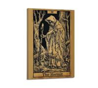 JIDUHON Figure in Forest in Retro Line Drawing Poster Modern Wall Art Canvas Aesthetic Decoration Painting 16x24inch(40x60cm) Frame-style