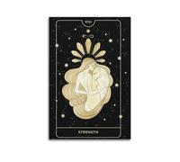 JIDUHON Figure with Lion in Flat Coloring Poster Modern Wall Art Canvas Aesthetic Decoration Painting 24x36inch(60x90cm) Unframe-style