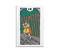 JIDUHON Figure with Multiple Red Staves And Thorns in Simple Color Blocks Poster Modern Wall Art Canvas Aesthetic Decoration Painting 20x30inch(50x75cm) Unframe-style