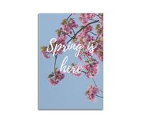 JIDUHON Landscape Poster Spring Is Here Cherry Blossom.jpg Poster Modern Wall Art Canvas Aesthetic Decoration Painting 24x36inch(60x90cm) Unframe-style