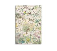 JIDUHON Landscape Poster Spring Nature Encyclopedia.jpg Poster Modern Wall Art Canvas Aesthetic Decoration Painting 24x36inch(60x90cm) Unframe-style