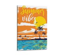 JIDUHON Landscape Poster Summer Vibes Island.jpg Poster Modern Wall Art Canvas Aesthetic Decoration Painting 24x36inch(60x90cm) Frame-style