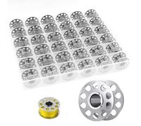 Jidyllic Sewing Machine Bobbins,36 Pcs Universal Metal Bobbins Sewing Machine Bobbin Threads Empty Metal Bobbins Spool Sewing Spoolswith Storage Box for Home Sewing Machines