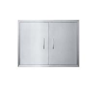JIE JIN 76 cm W x 53 cm H Double Doors Brushed 304 Stainless Steel Barbecue Access Doors Island Doors Outdoor Kitchen Accessories
