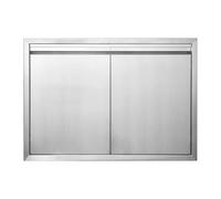 JIE JIN BBQ Access Door 30" W X 21" H Outdoor Kitchen Doors Double Doors Thickened 304 Stainless Steel Outdoor Kitchen Accessories Door for Indoor/Outdoor Kitchen Outdoor Cabinet BBQ Island