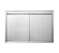 JIE JIN BBQ Access Door 35" W X 24" H Outdoor Kitchen Doors Double Doors Thickened 304 Stainless Steel Outdoor Kitchen Accessories Door for Indoor/Outdoor Kitchen Outdoor Cabinet BBQ Island