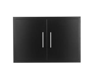 JIE JIN - Ultimate Intervention Outdoor Kitchen Doors 31 inches Wide x 24 inches high, 1.2 mm Thick Double Doors, Stainless Steel, BBQ Access Door, Island