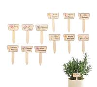 JIEBWCHA 12 x Plant Labels for Seedbeds - Elegant Design Plant Labels | Weather Proof Markers for Vegetables Fruits Flowers and Succulents
