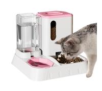 JIEBWCHA 2-in-1 Automatic Cat Feeder 30 x 30 x 26 cm Automatic Cat Food and Water Dispenser Set Installation and Disassembly Easy Non-Slip for Small Dogs, Puppies, Cats