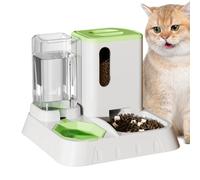 JIEBWCHA 2-in-1 Automatic Cat Feeder 30 x 30 x 26 cm Automatic Cat Food and Water Dispenser Set Installation and Disassembly Easy Non-Slip for Small Dogs, Puppies, Cats