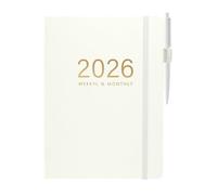 JIEBWCHA 2026 Weekly and Monthly Planner, A5 Notebook for Managing the - Calendar Planner for Home Work Study School University