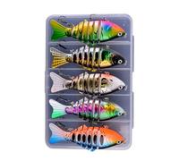 JIEBWCHA Artificial Bait for Perch - Advanced Technology Swimbait Soft Multijoint 10 cm for Catfish, Trout, Salt Waters and Sweet Rivers